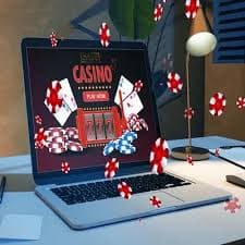Antarmuka permainan slot Bikini Paradise di platform naga toto dengan gulungan, simbol, dan tombol kontrol